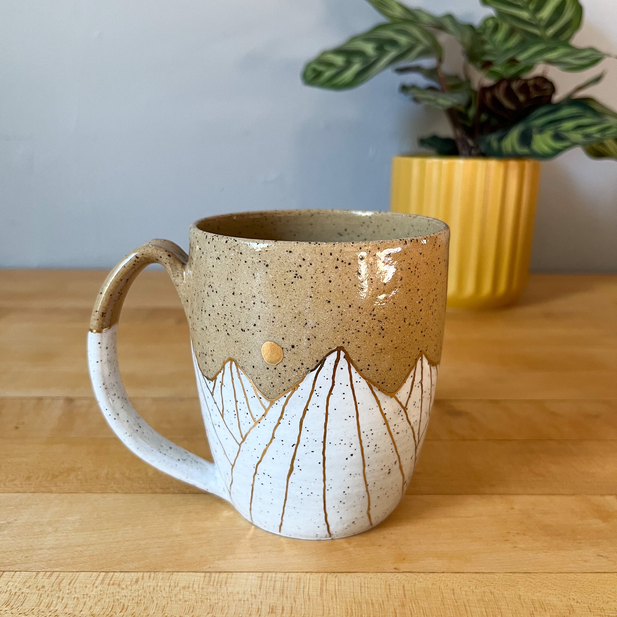 white golden hour mug