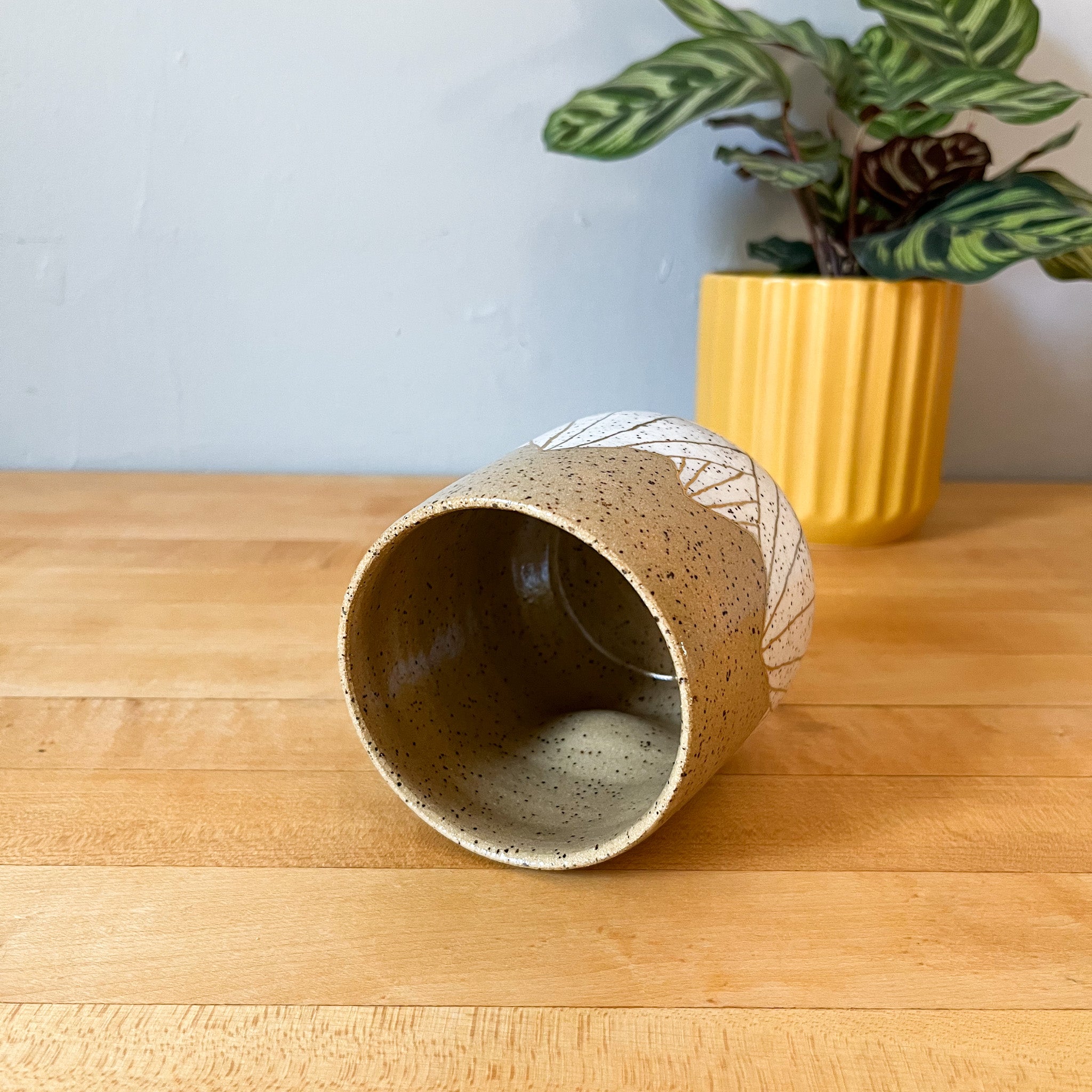 white golden hour thumbler