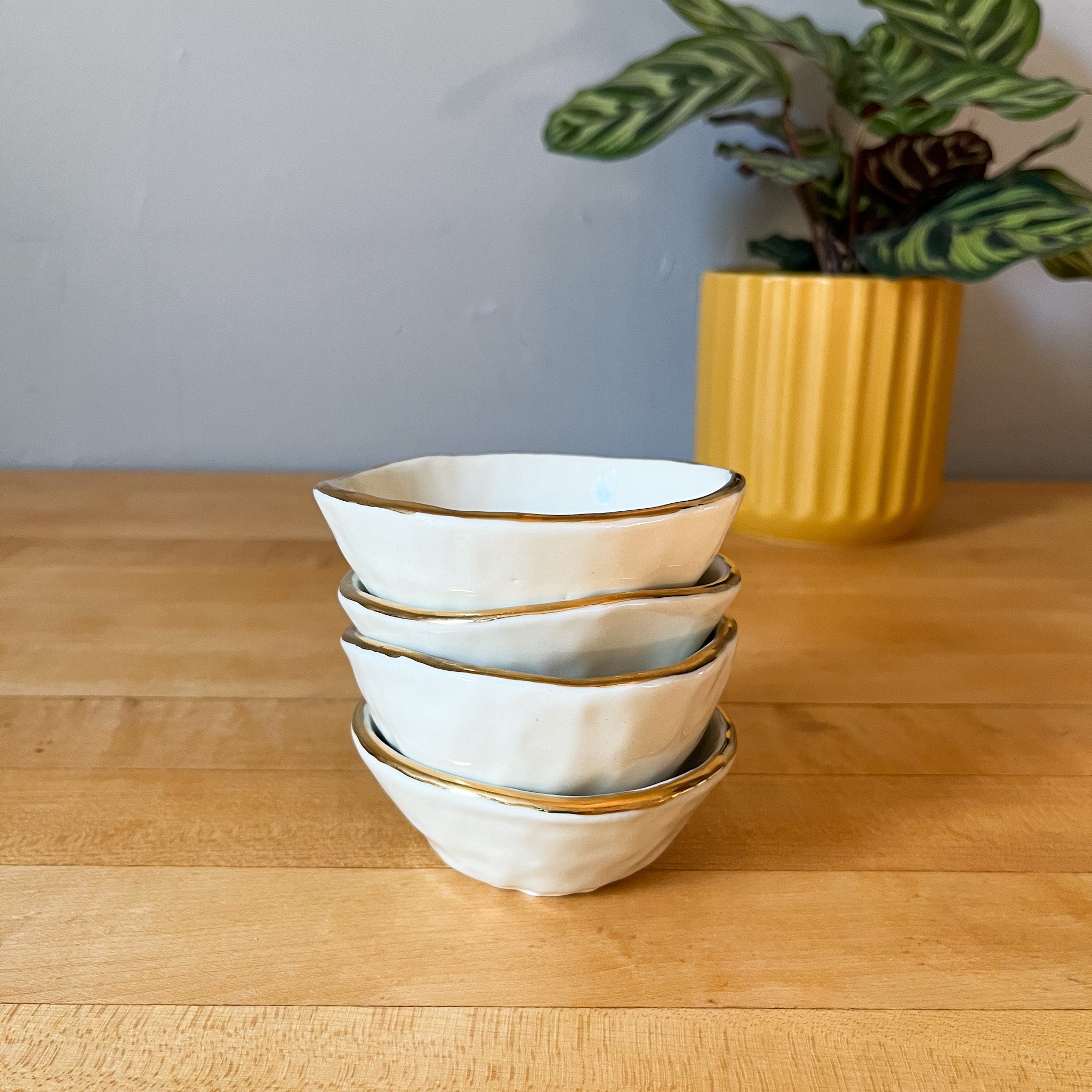 mini gold rim bowl