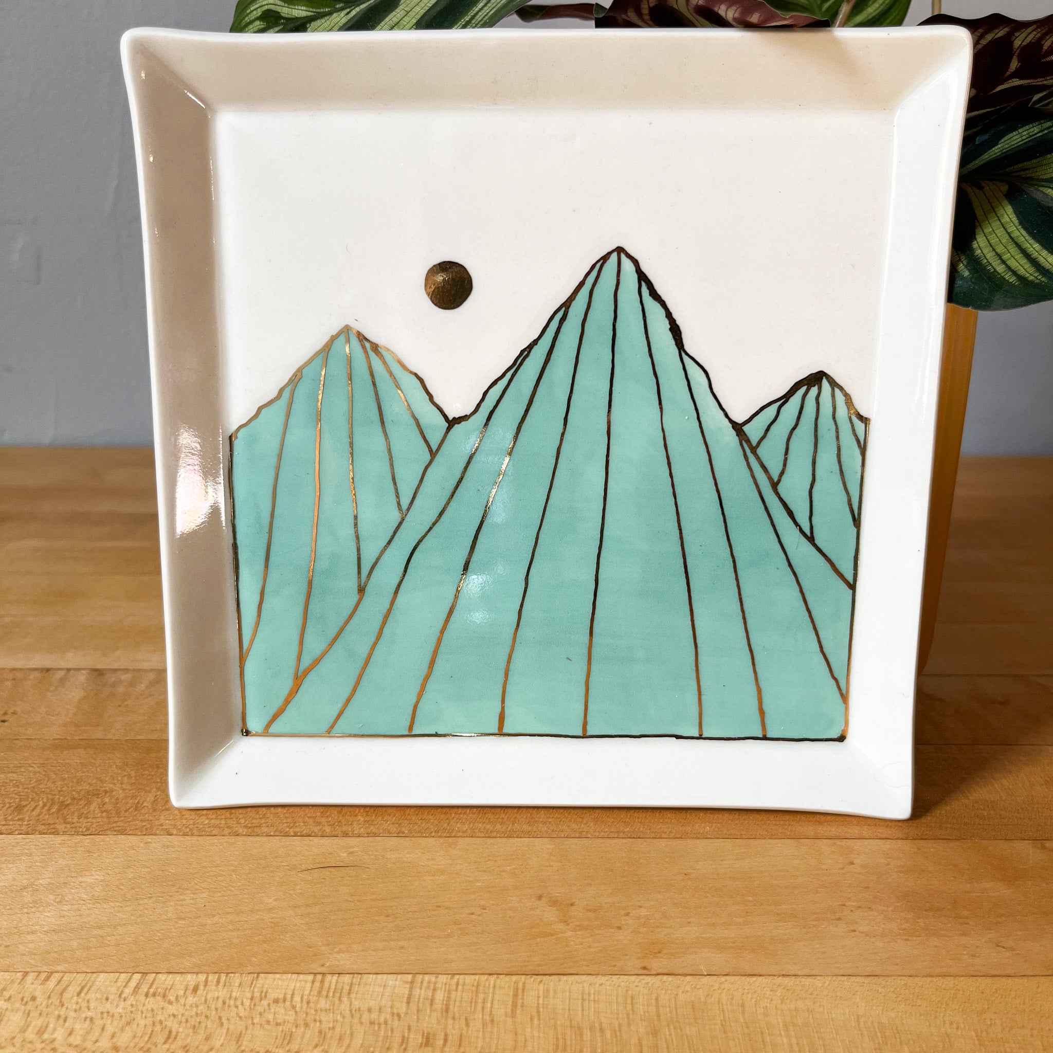 turquoise golden hour plate