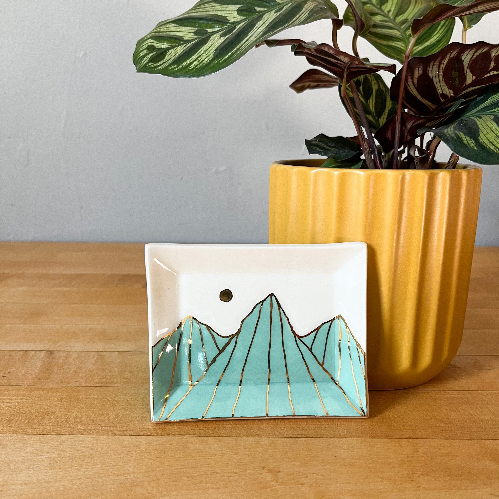 turquoise golden hour mini tray